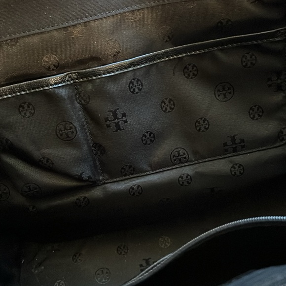 Tory Burch Black Ella Canvas and Leather Tote🔥 - Picture 12 of 16